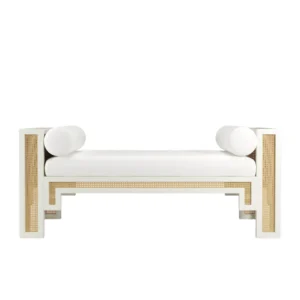 arden boucle bedroom bench