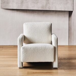 celeste cream boucle armchair