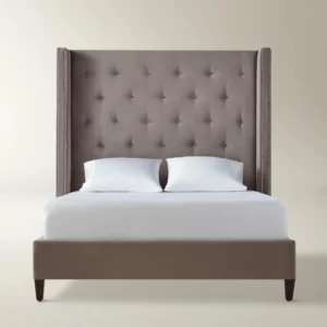 everett tufted wingback bed 60 inch headboard