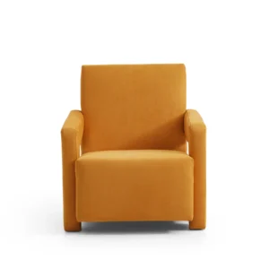 contemporary lemon armchair for living room vibrant yellow fabric armchair with plush cushions