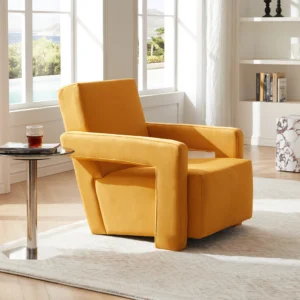 solara lemon fabric armchair